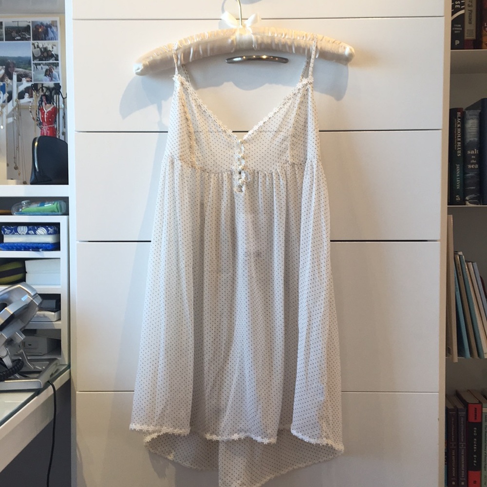 NWT Urban Outfitters sheer polka dot long cami